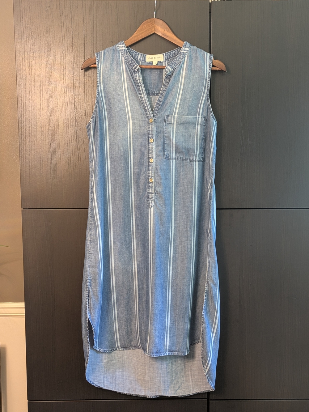 Anthropologie Cloth & Stone High Low Shirt Dress Sz S